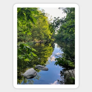 Hidden Reflecting Creek in Northampton, Massachusetts Sticker